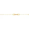 Bracelet plaqué or anneaux laque orange 18cm