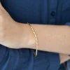 Bracelet plaqué or 18 cm