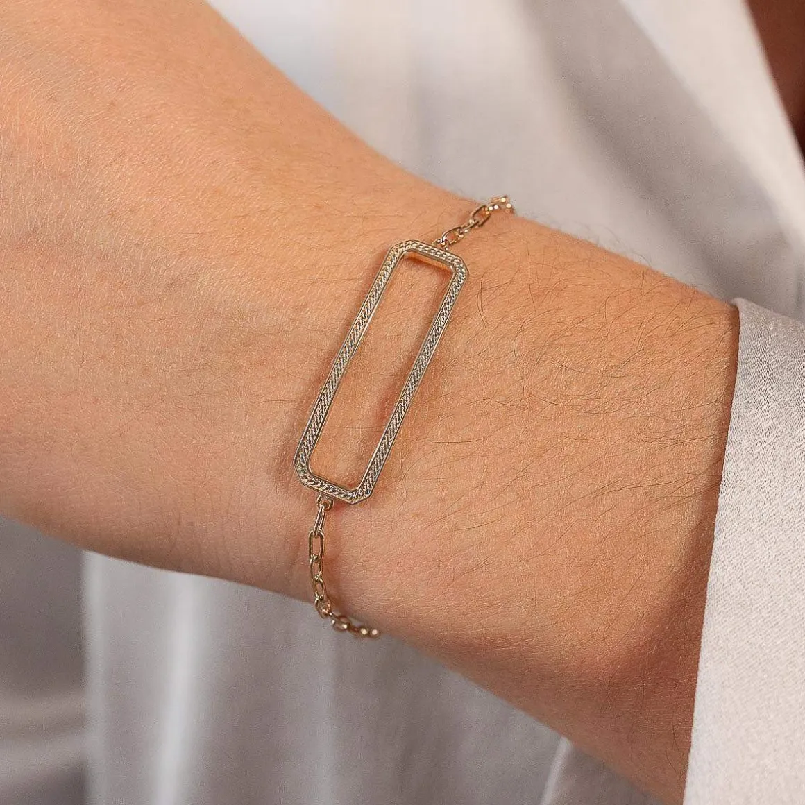 Bracelet plaqué or 18 cm