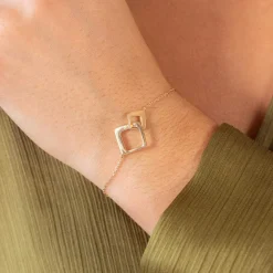 Bracelet plaqué or 18 cm