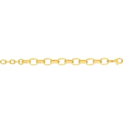 Bracelet plaqué or 19 cm maillons ronds