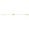Bracelet plaqué or jaune amazonite 18 cm.