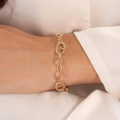 Bracelet plaqué or jaune 18cm