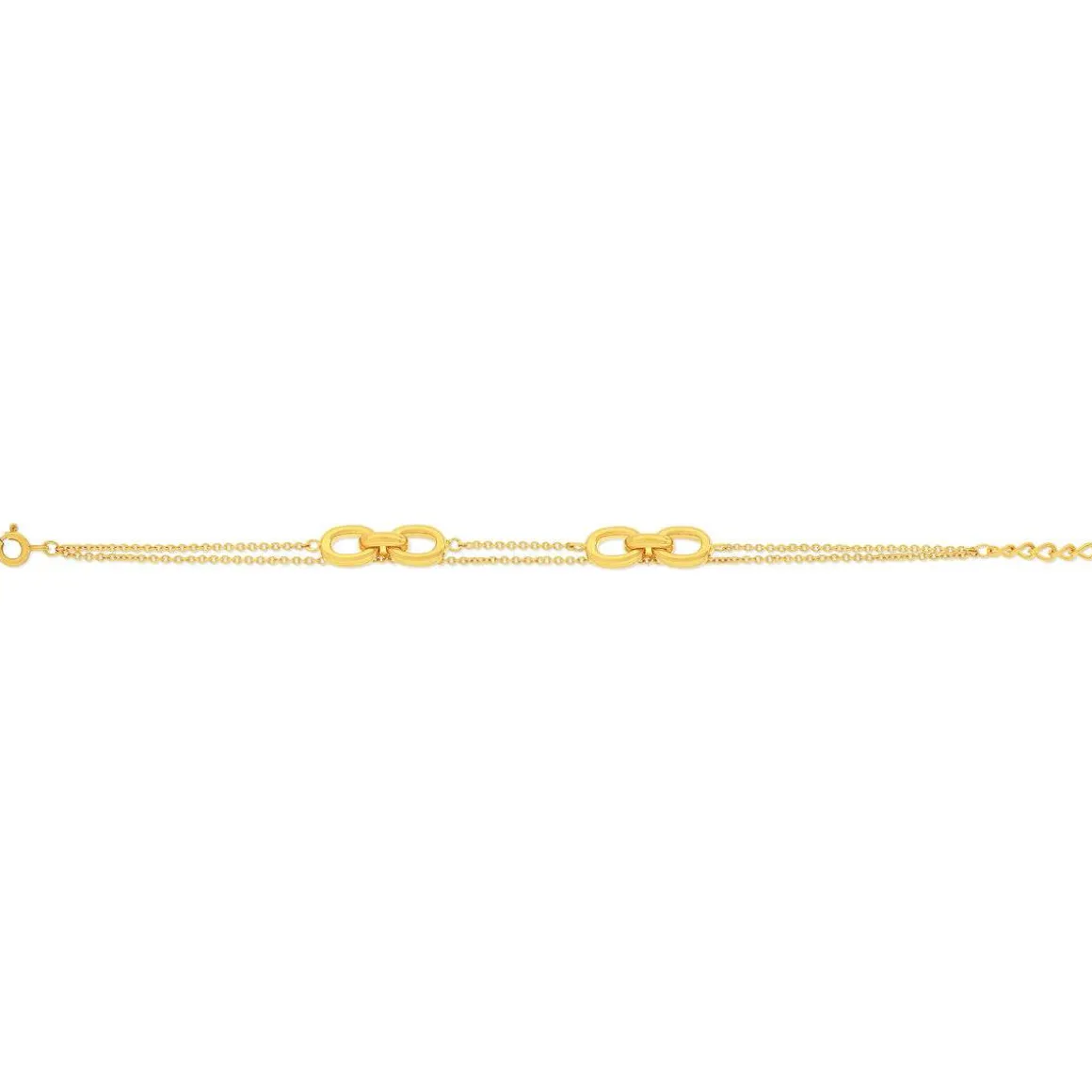 Bracelet plaqué or jaune 19cm