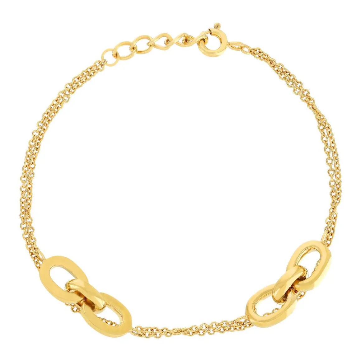 Bracelet plaqué or jaune 19cm