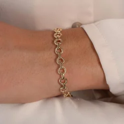 Bracelet plaqué or jaune 19cm