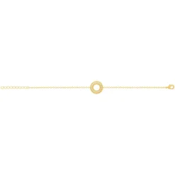 Bracelet plaqué or jaune et zirconias 19cm