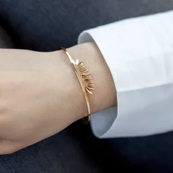 Bracelet plaqué or jaune 56 mm