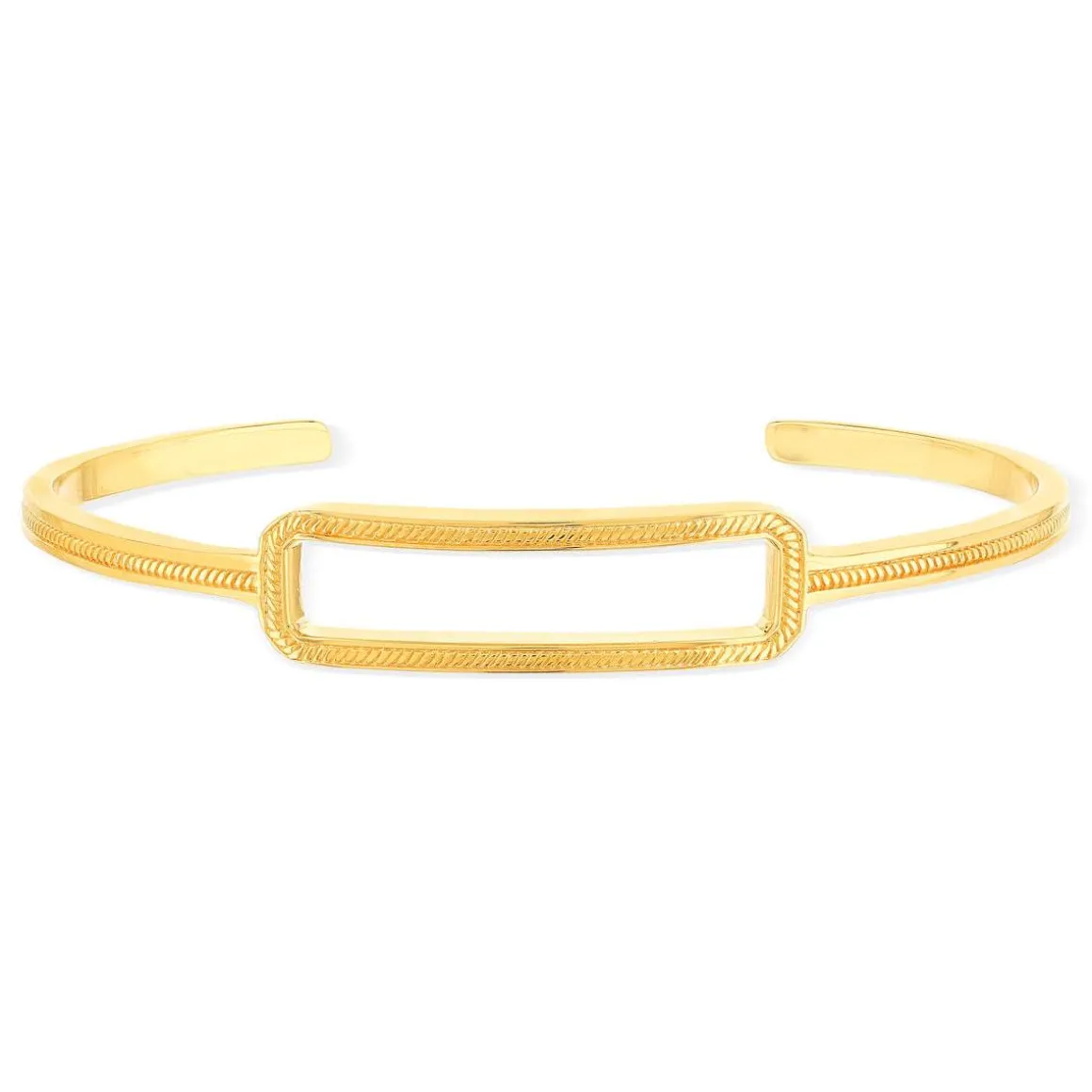 Bracelet plaqué or jaune motif cordage 58 mm