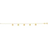Bracelet plaqué or jaune pampilles coeurs martelé 18 cm