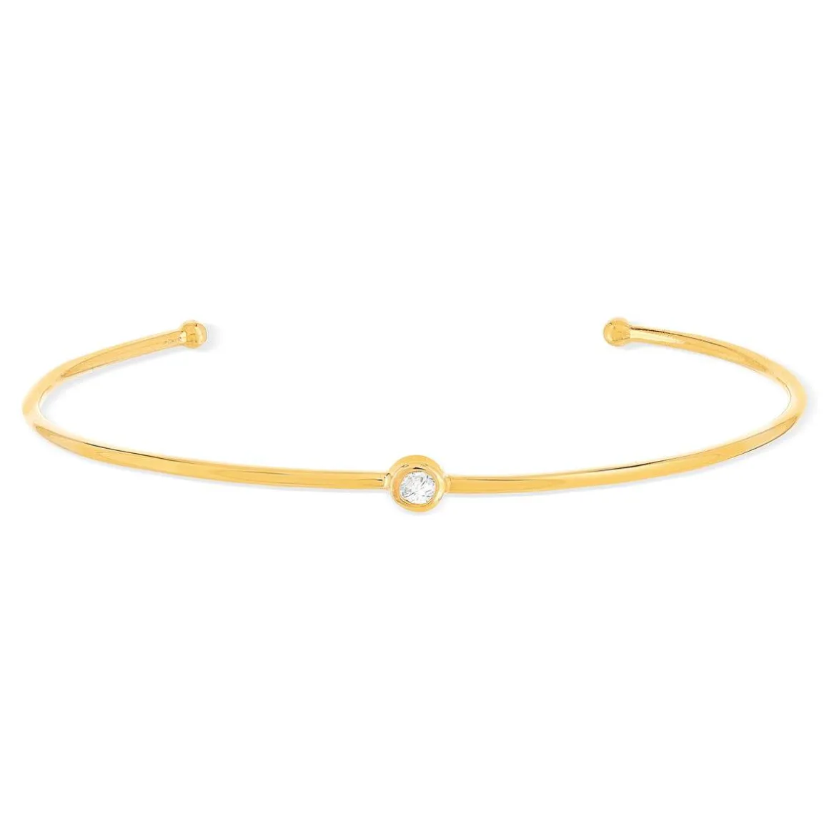 Bracelet plaqué or jaune zirconia 58 mm