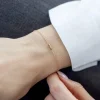 Bracelet plaqué or jaune zirconias 18 cm