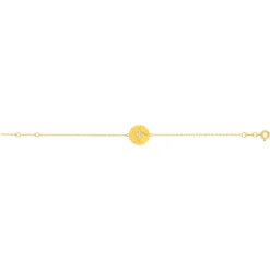 Bracelet plaqué or jaune zirconias 18 cm