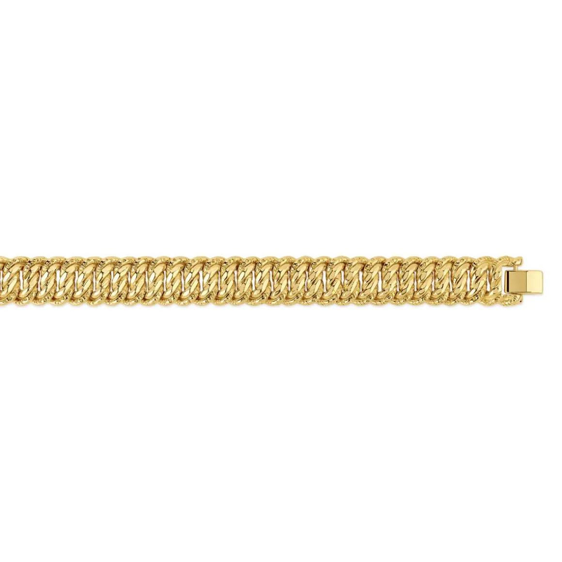 Bracelet plaqué or maille américaine 23 cm