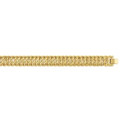 Bracelet plaqué or maille américaine 21 cm
