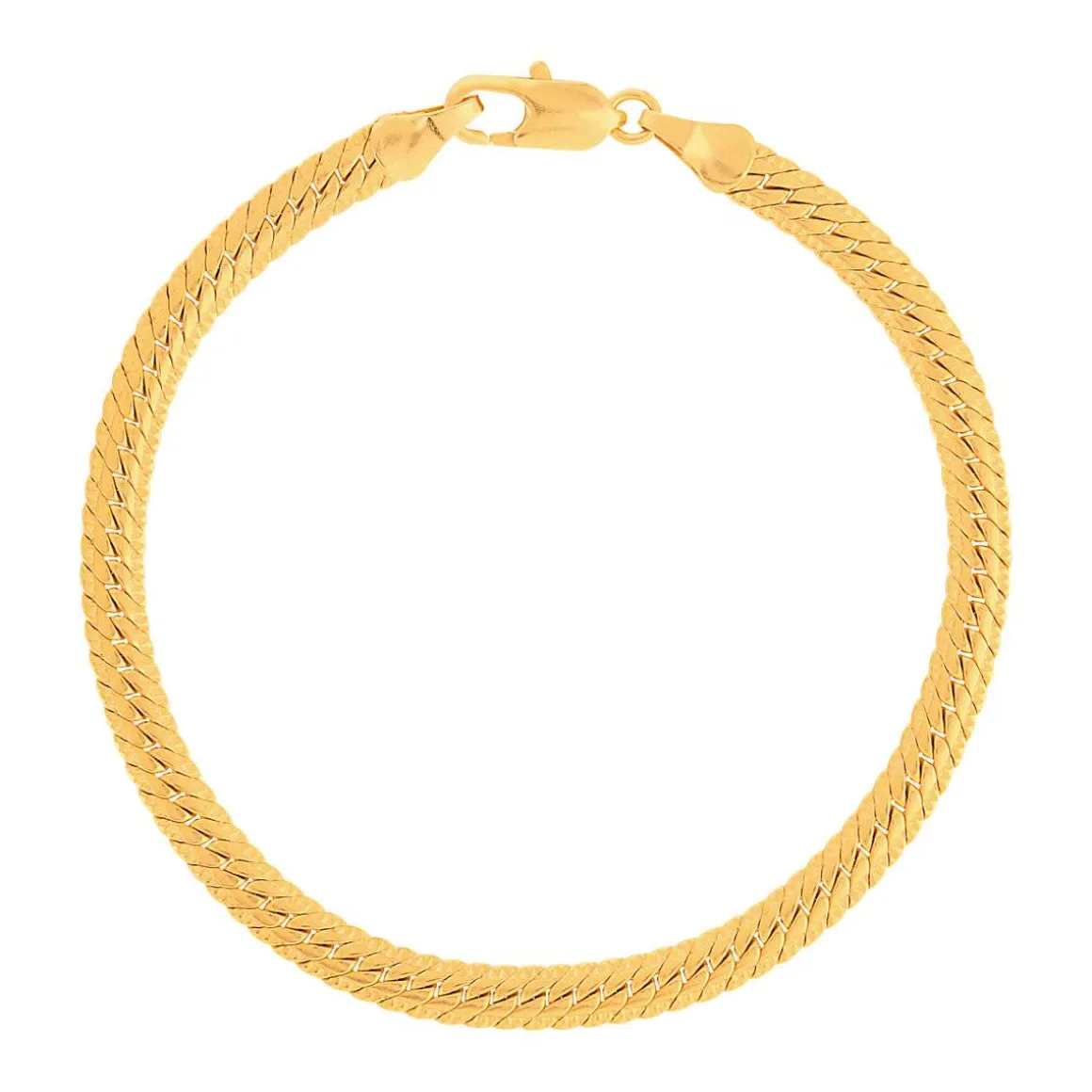 Bracelet plaqué or maille anglaise 18 cm