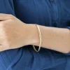 Bracelet plaqué or maille anglaise 18 cm
