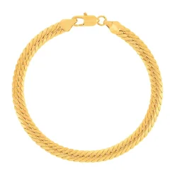 Bracelet plaqué or maille anglaise 18 cm