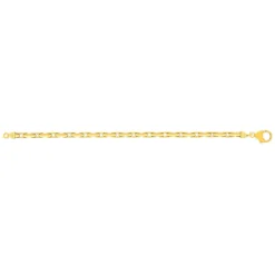 Bracelet plaqué or maille cobra ronde 19 cm.