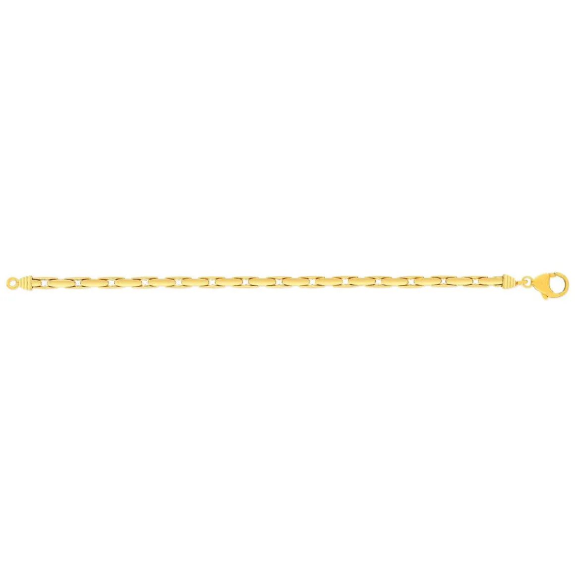 Bracelet plaqué or maille cobra ronde 19 cm.