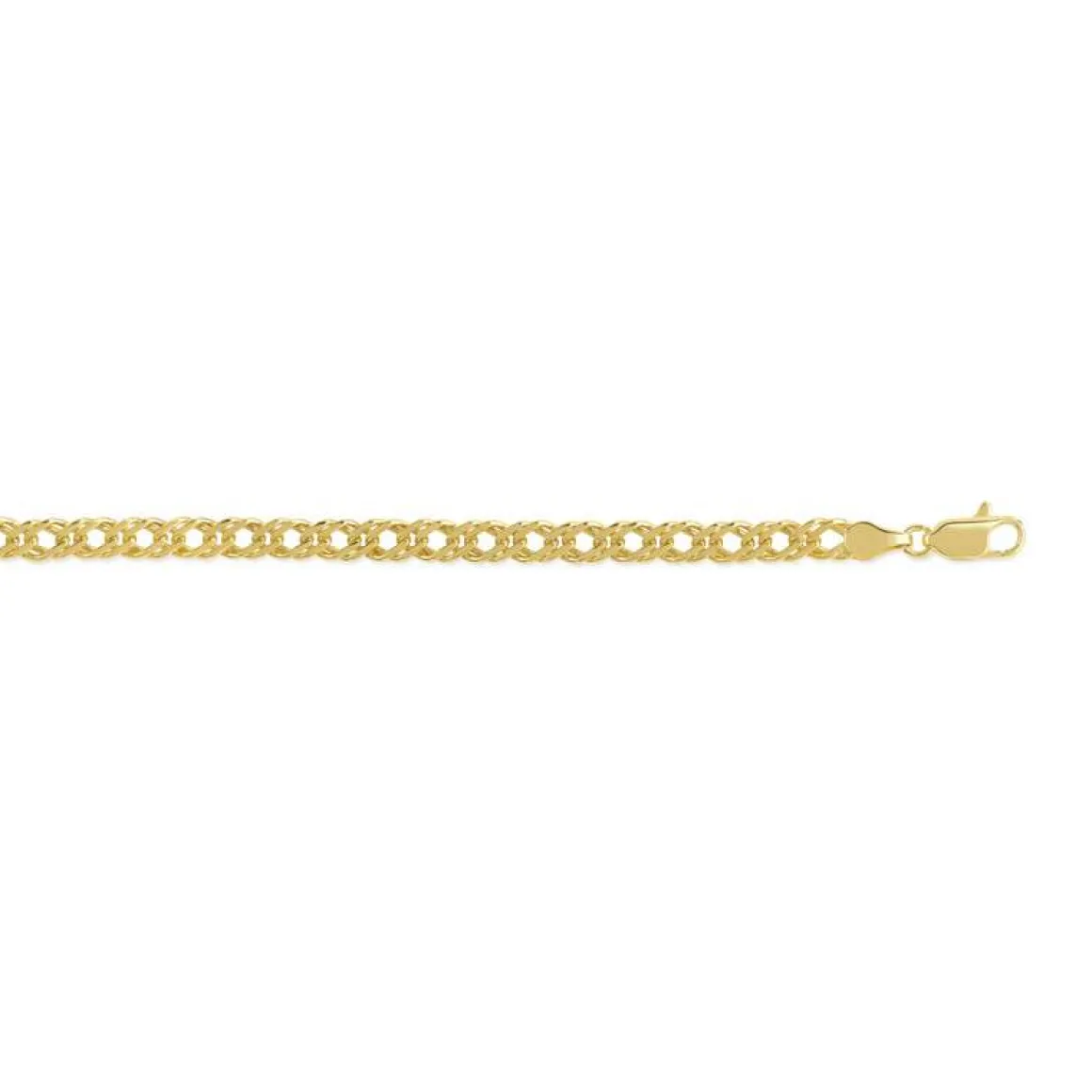 Bracelet plaqué or maille fantaisie 19 cm