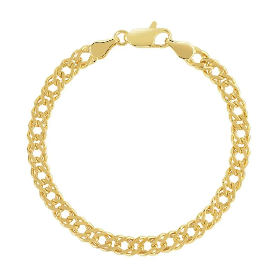 Bracelet plaqué or maille fantaisie 19 cm