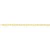 Bracelet plaqué or maille forçat allongée 19 cm