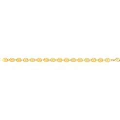 Bracelet plaqué or maille grain de café 21 cm