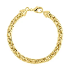 Bracelet plaqué or maille palmier 19 cm