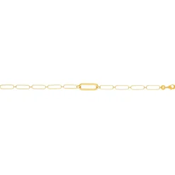 Bracelet plaqué or maille trombone 18 cm