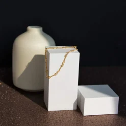 Bracelet plaqué or maillons 18 cm