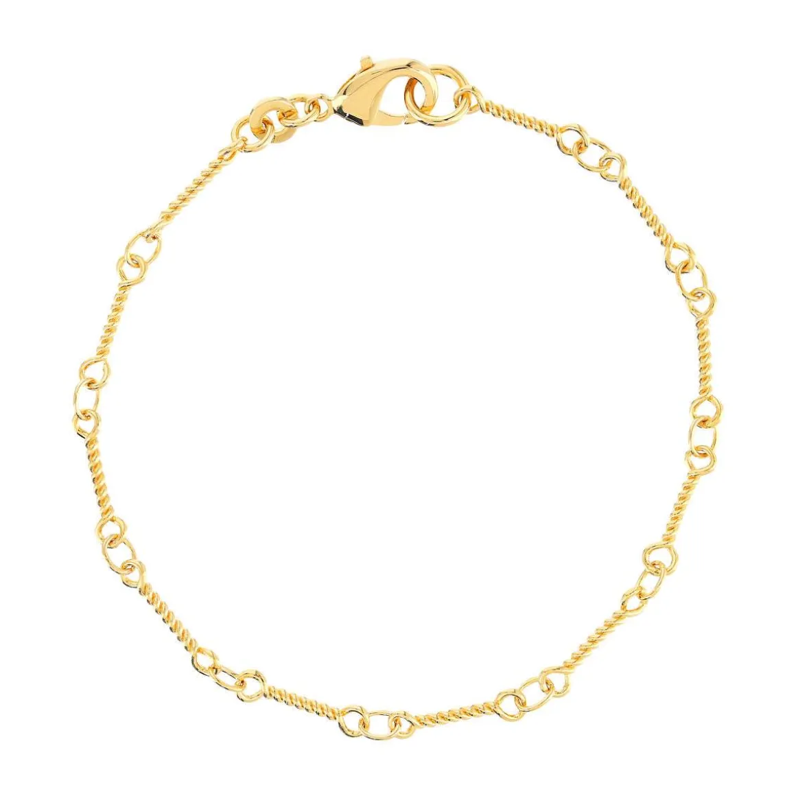 Bracelet plaqué or maillons 18 cm