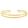 Bracelet plaqué or 60 mm effet martelé