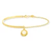 Bracelet plaqué or pierre de lune 19 cm