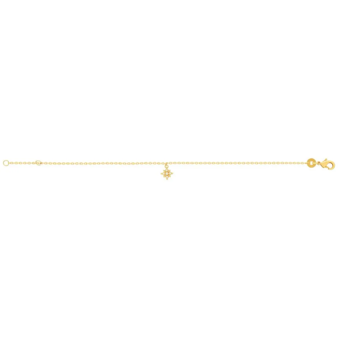 Bracelet plaqué or zirconias 18 cm