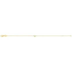 Bracelet plaqué or zirconias 18 cm