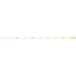 Bracelet plaqué or zirconias 18 cm motif étoile