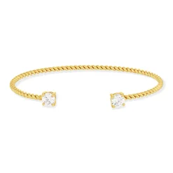 Bracelet plaqué or zirconias 60 mm