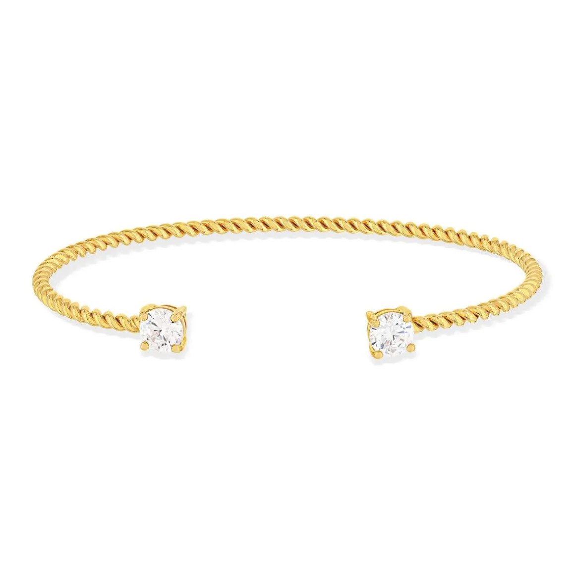 Bracelet plaqué or zirconias 60 mm