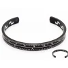 Bracelet rigide acier noir