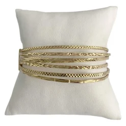 Bracelet rigide d'occasion or 750 jaune semainier