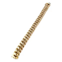 Bracelet souple d'occasion or 750 jaune maille americaine