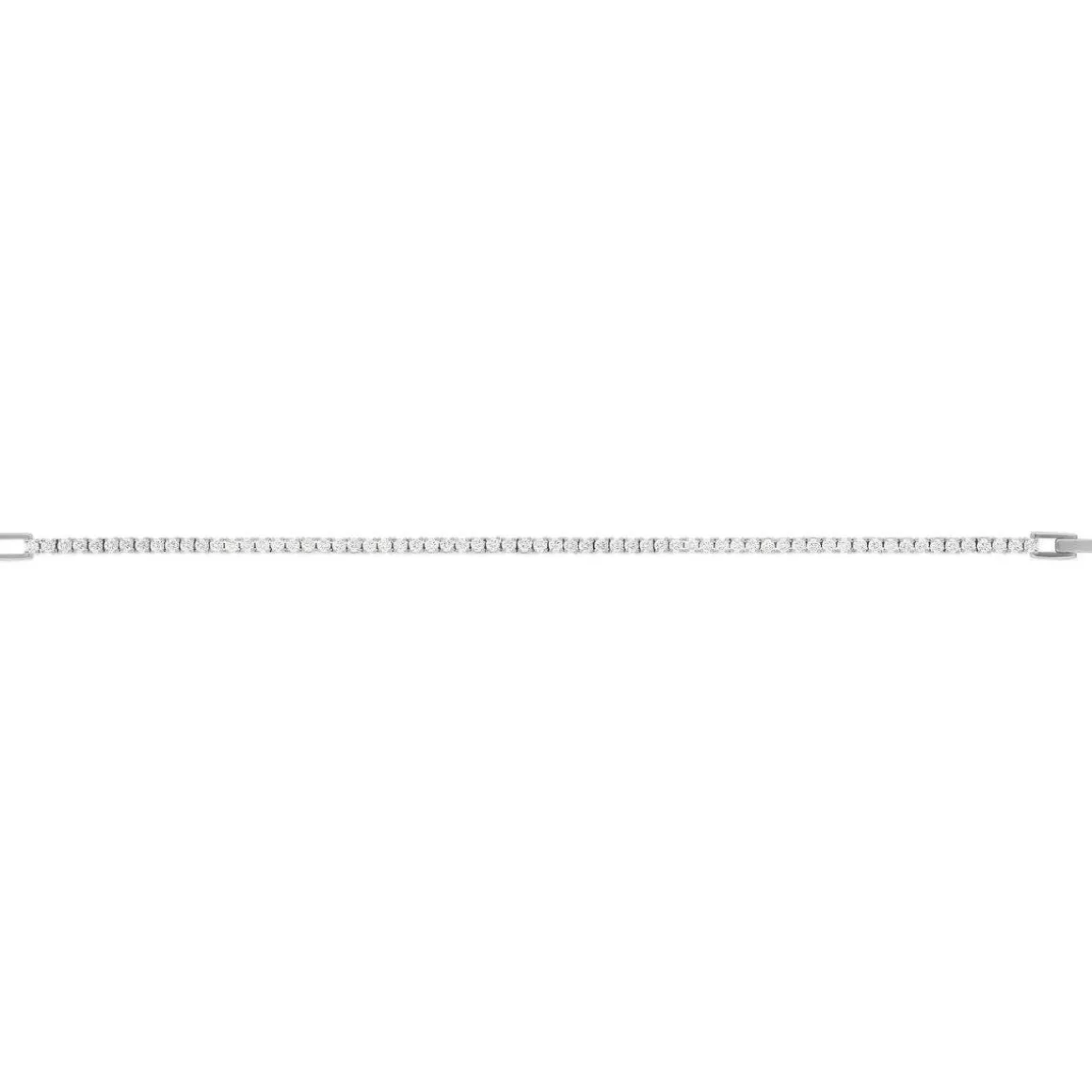 Bracelet tennis argent 925 zirconias serti 4 griffes 19.5cm