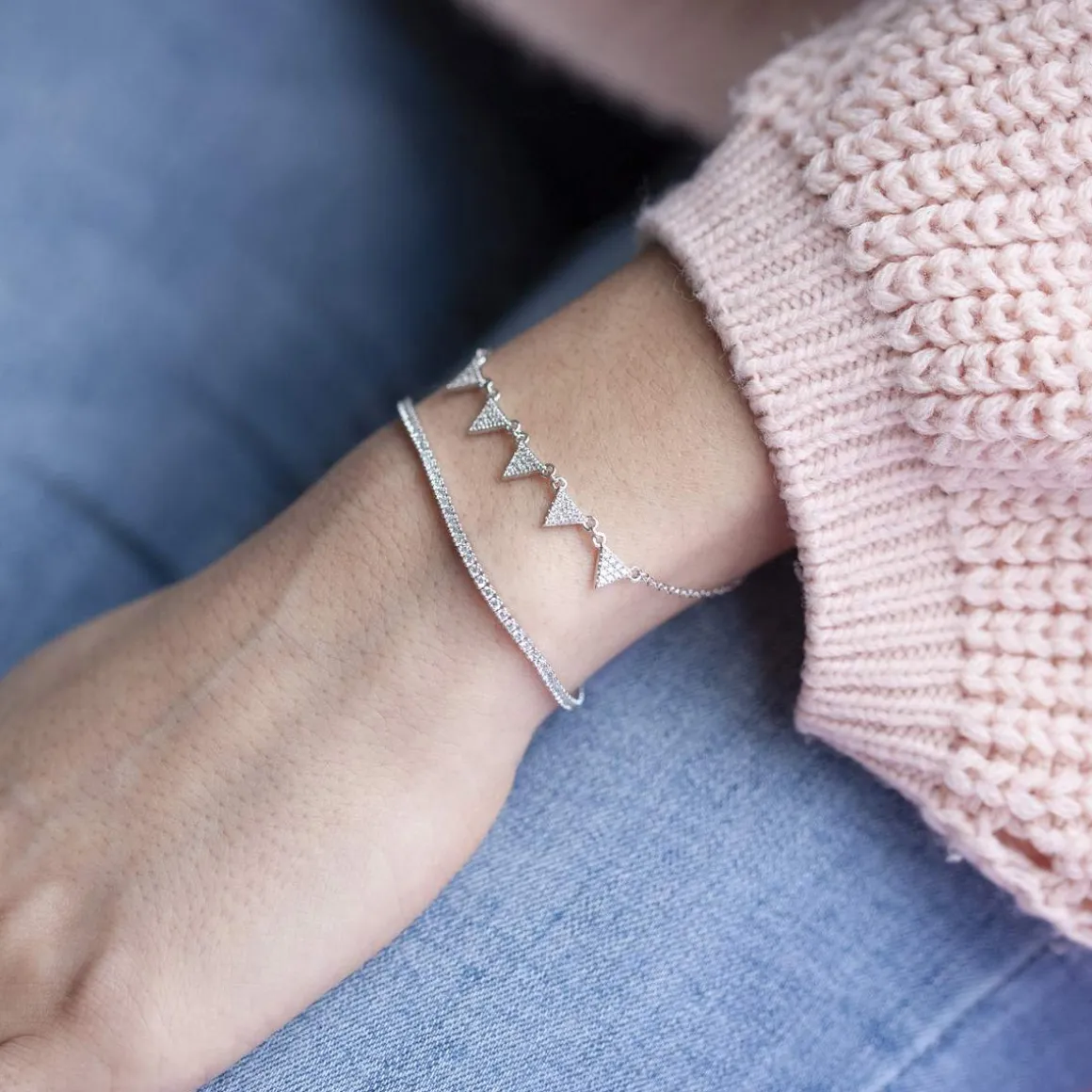 Bracelet tennis argent 925 zirconias 18 cm