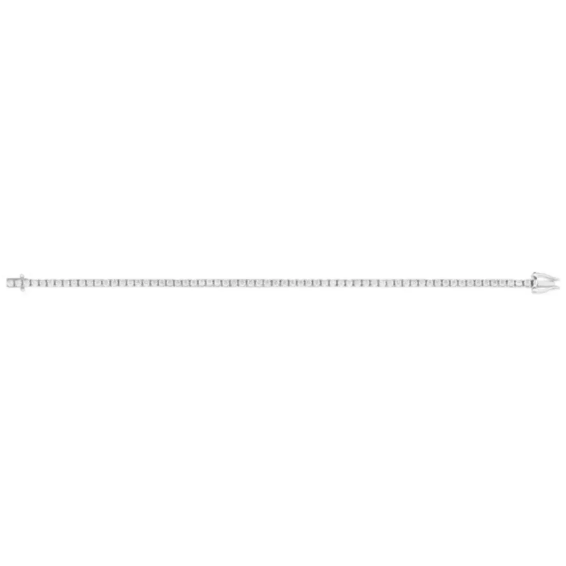 Bracelet tennis or 750 blanc diamant synthétique