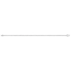 Bracelet tennis or 750 blanc diamant synthétique