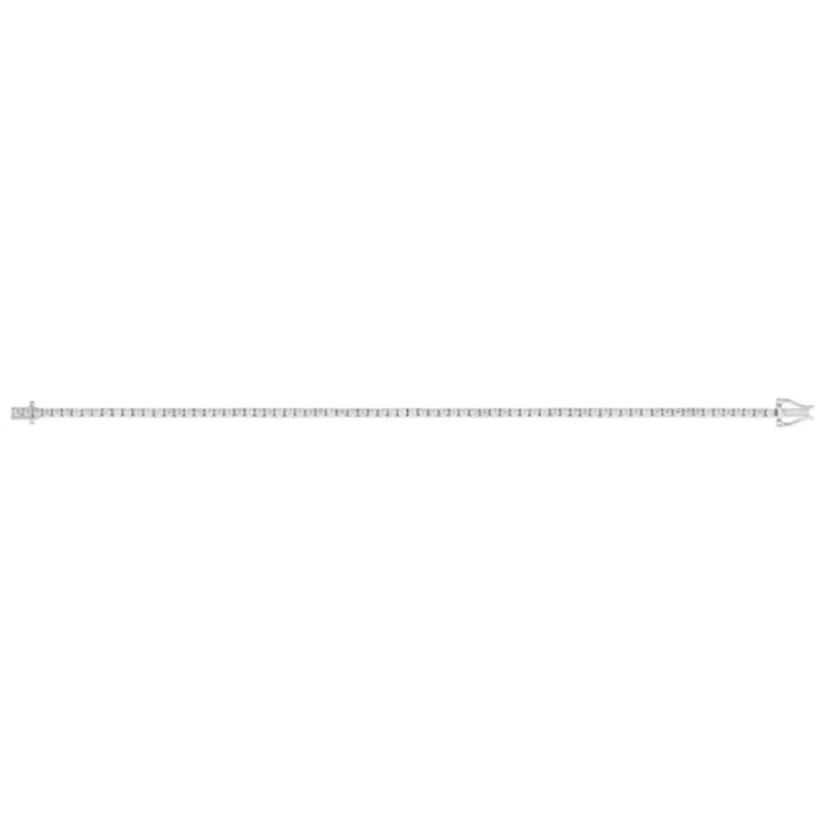 Bracelet tennis or 750 blanc diamant synthétique