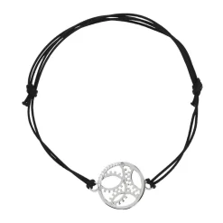 Bracelet Vesontio or blanc 750, diamants total 3/100e de carat.