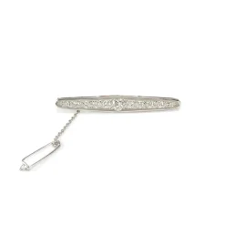 Broche d'occasion or 750 blanc diamants