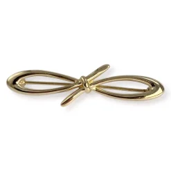 Broche d'occasion or 750 jaune motif noeud